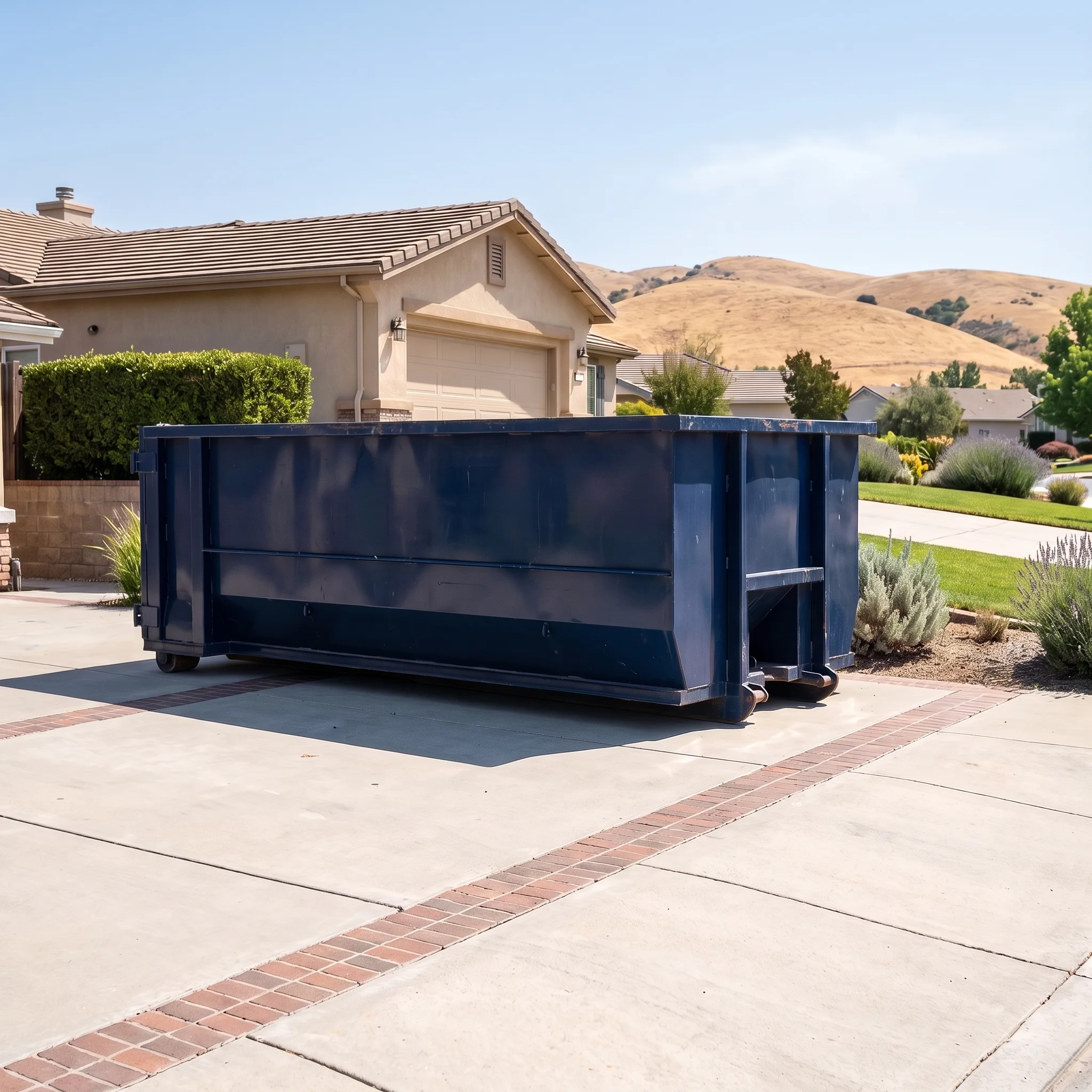 Dumpster on a Sacramento, CA job site